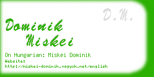dominik miskei business card